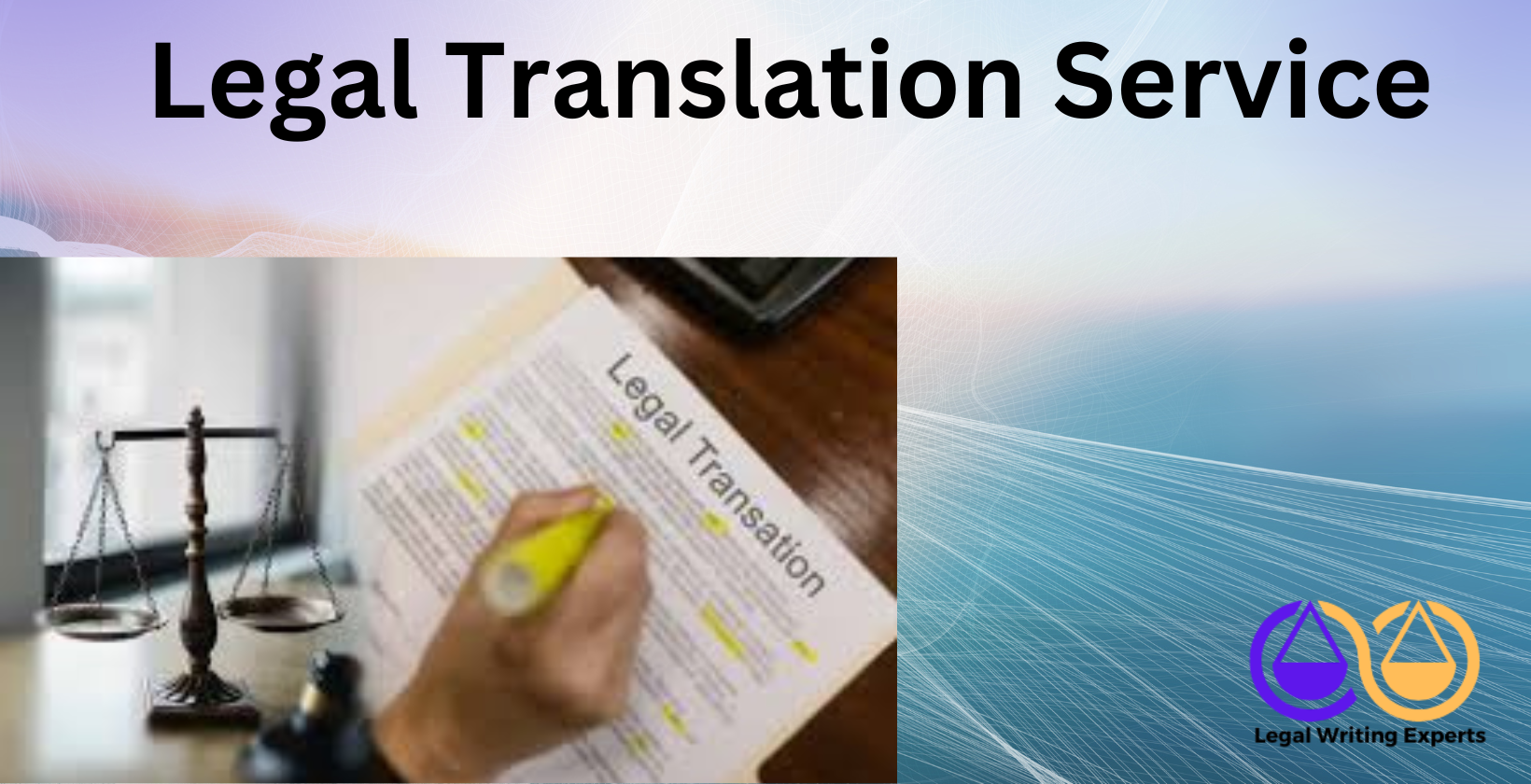 Legal Translation Service Professional legal translator working on documents