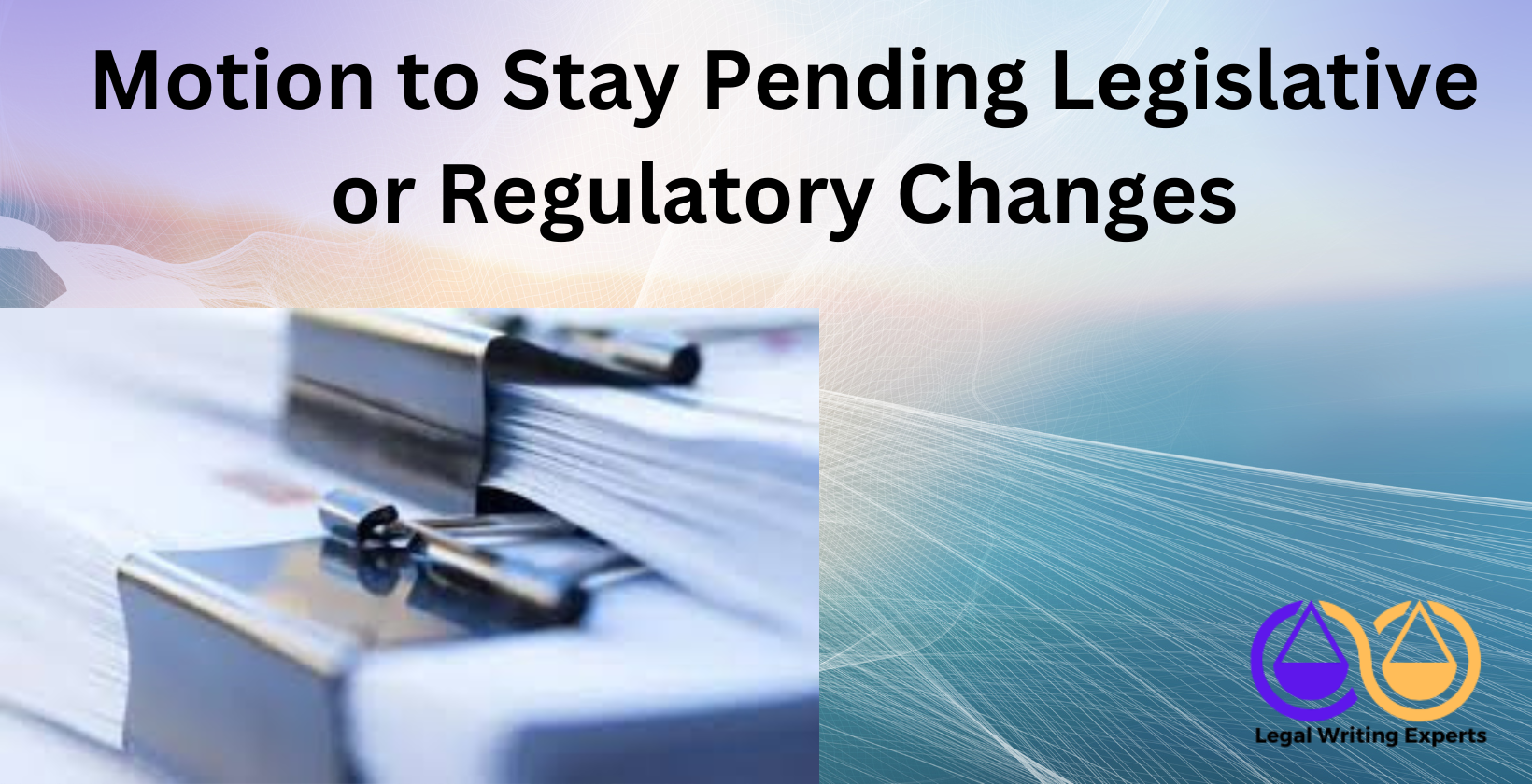 Motion to Stay Pending Legislative or Regulatory Changes Motion to stay for legal changes