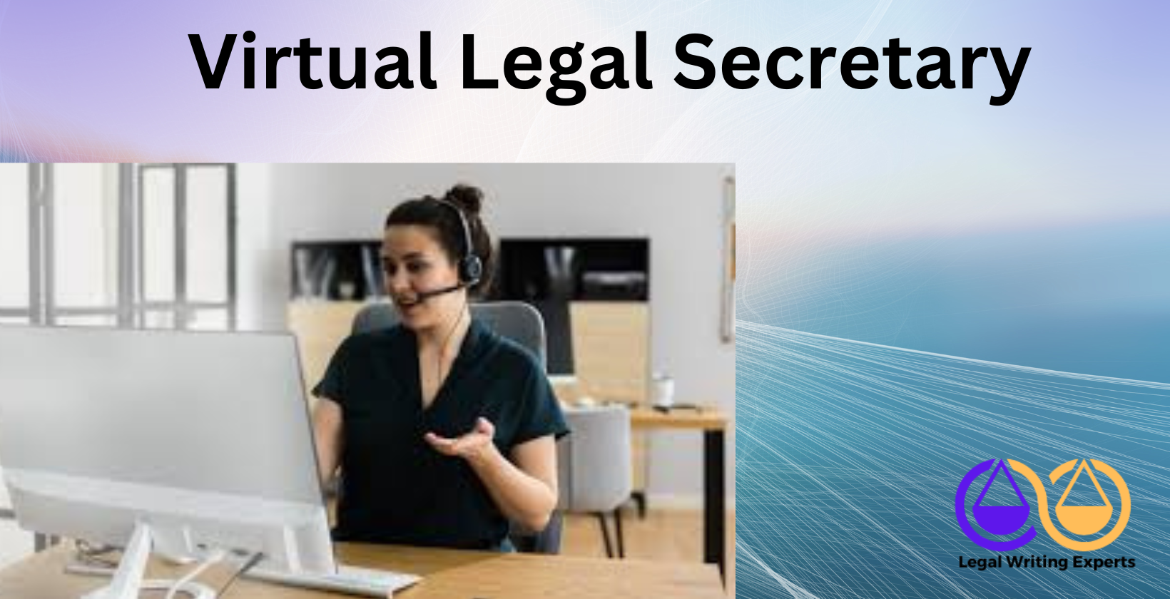Virtual Legal Secretary Virtual legal secretary working on laptop