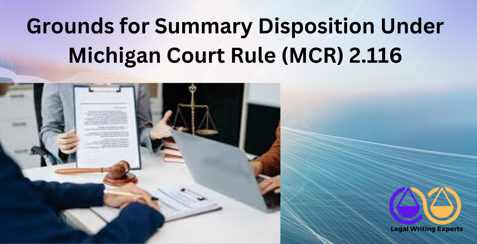 lawyers reviewing Michigan court documents