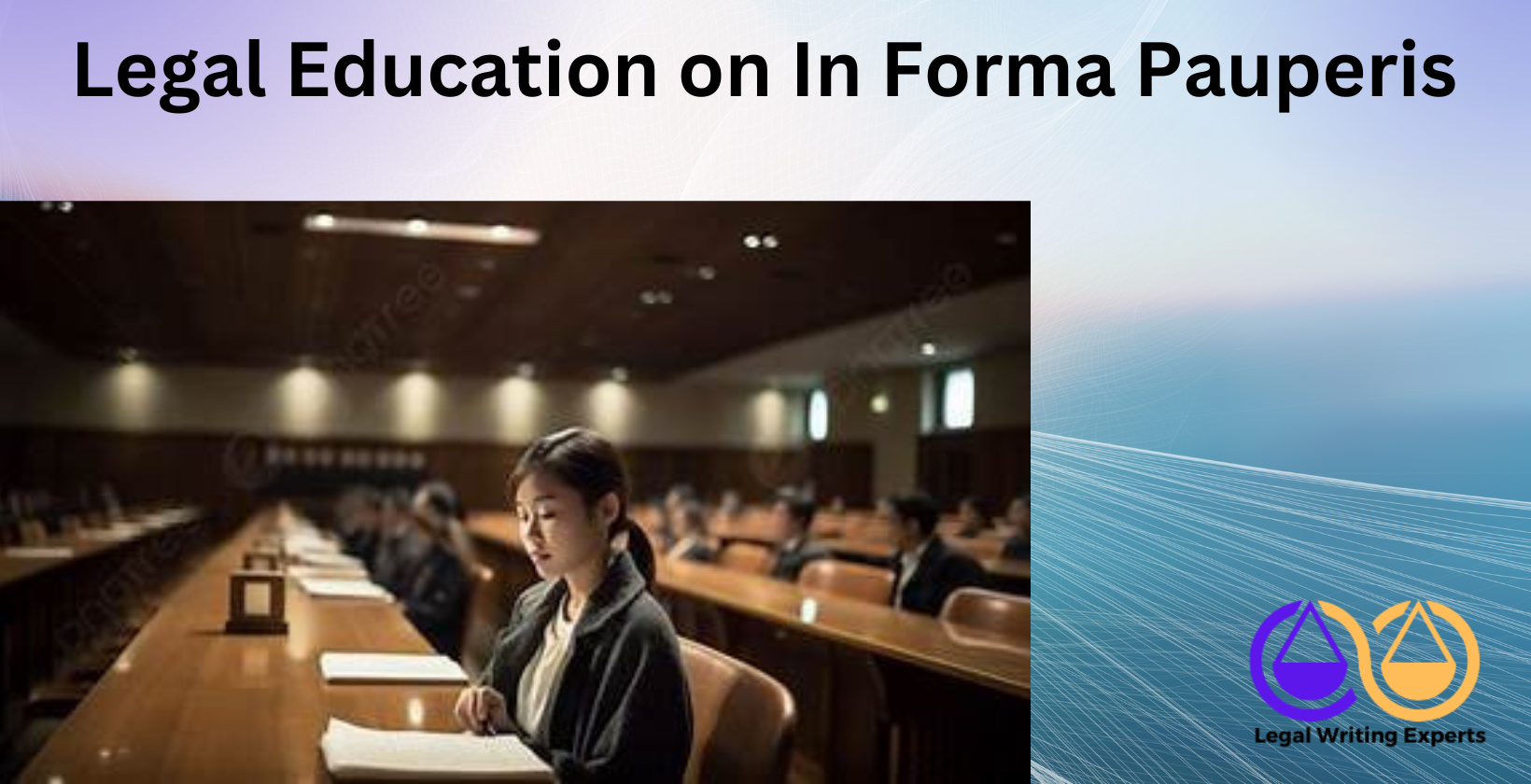 Law students studying in courtroom or library