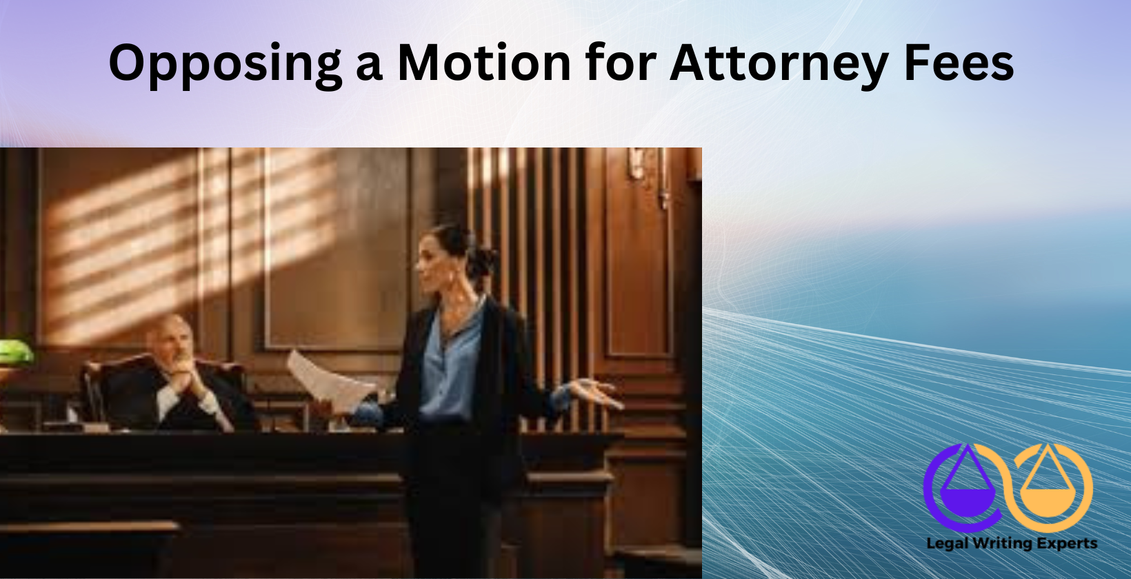 Attorney presenting argument in courtroom